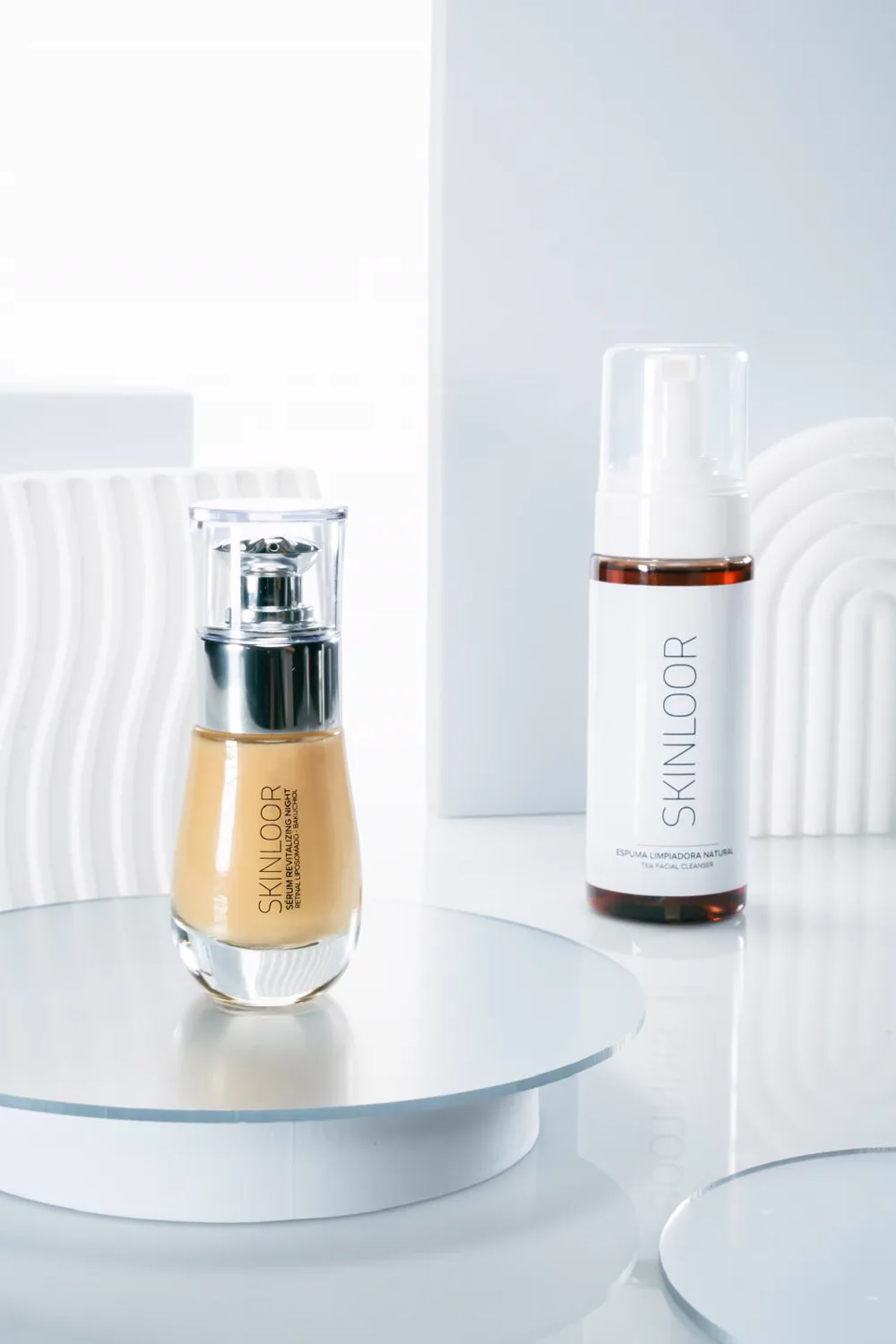 Productos Skinloor fotografiados en estudio